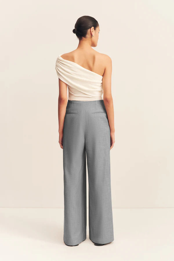 Asher Wide Leg Pant - Smoke Grey