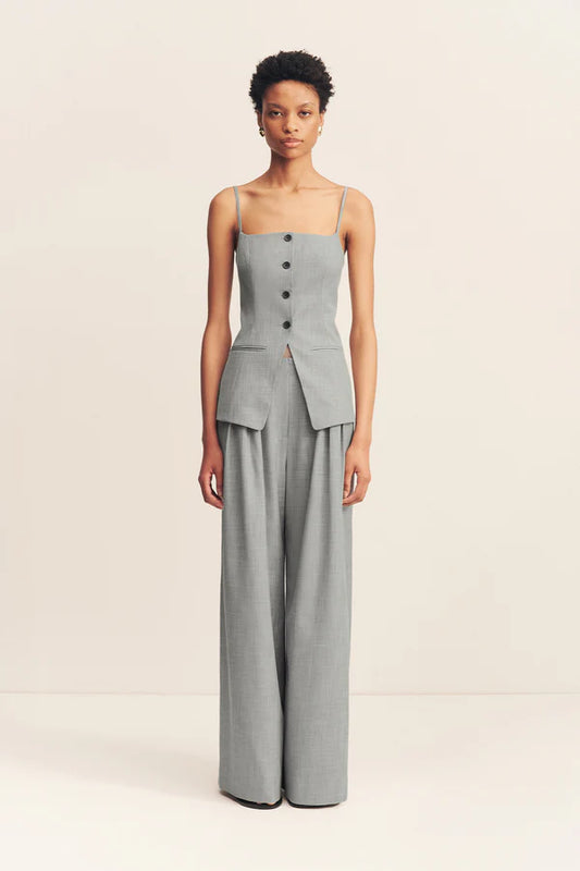 Asher Tailored Top - Smoke Grey