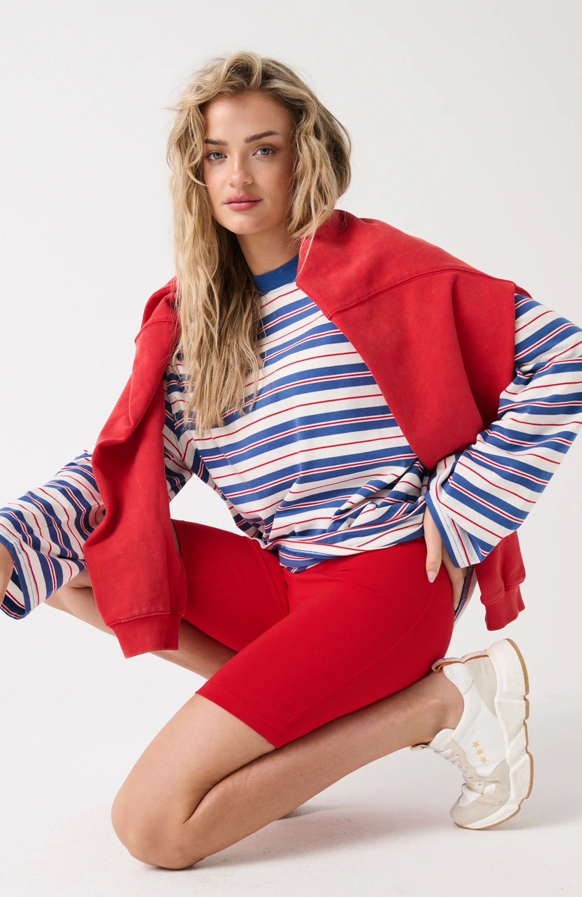 Carter Long Sleeve Red/Slate Cartel and Willow
