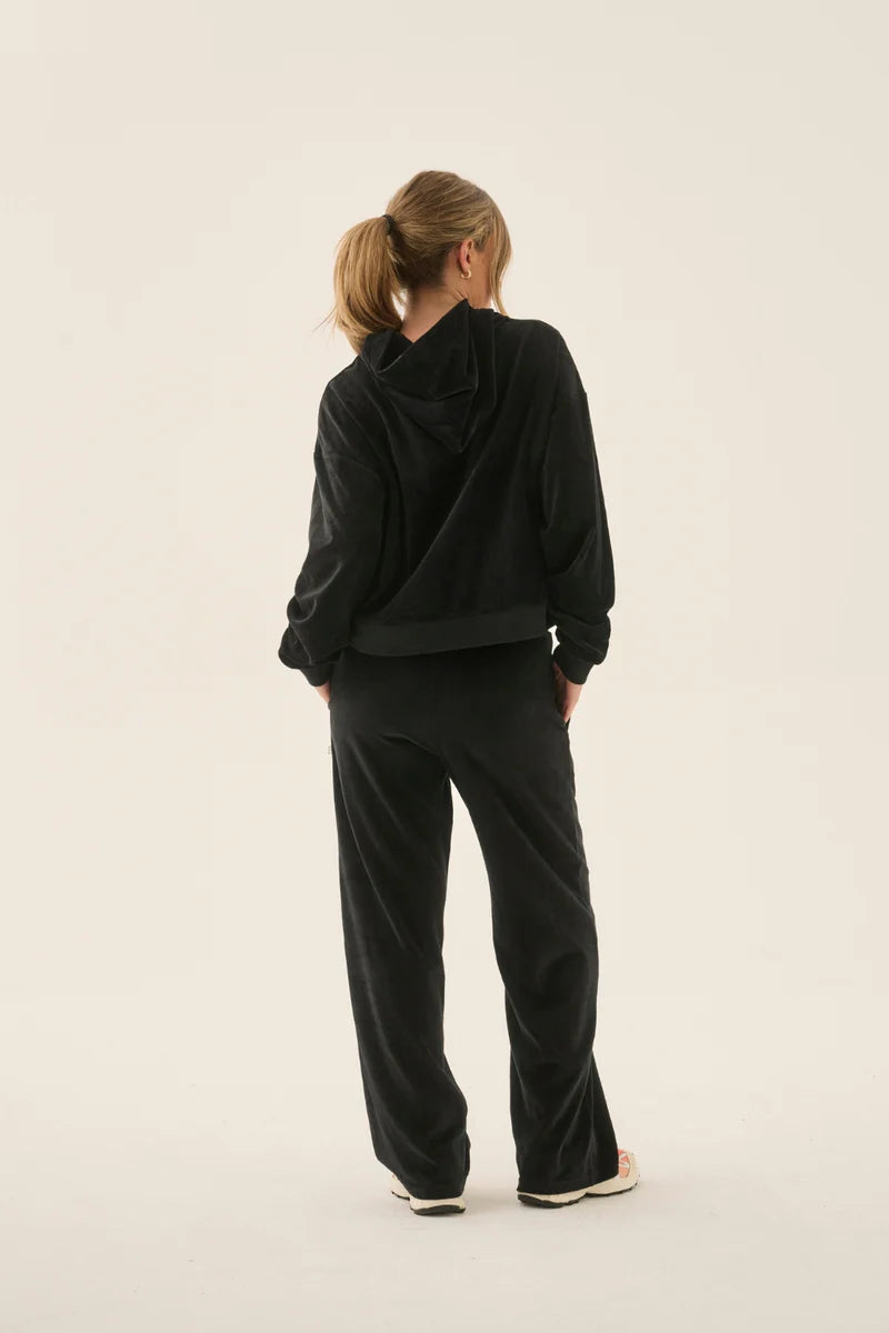 Velour Hoodie - Noir Araminta James