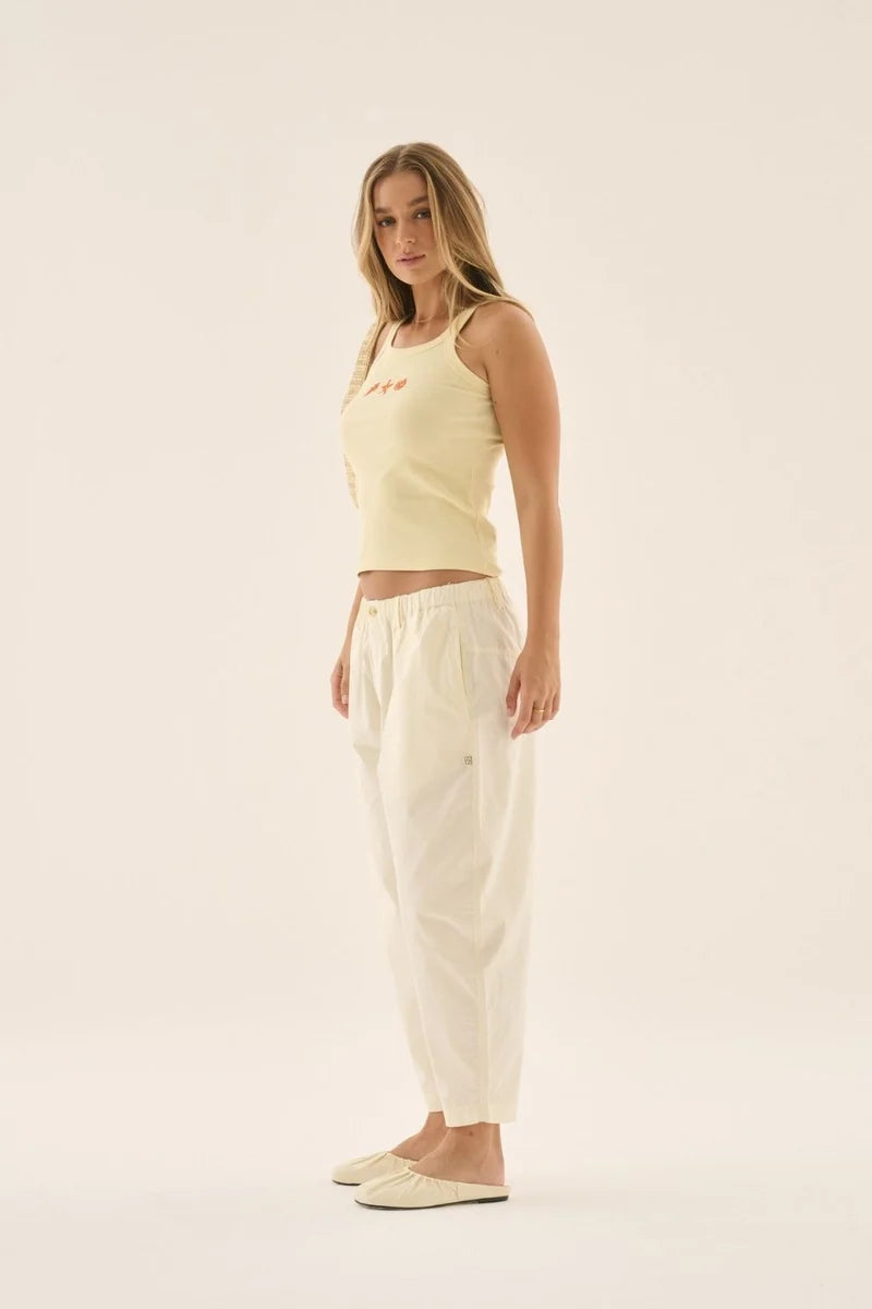 AJ Shell Tank - Pastel Yellow Araminta James