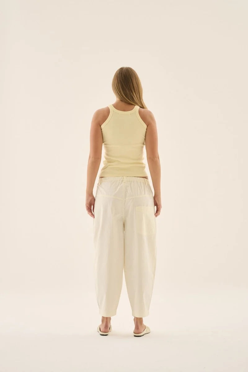 AJ Shell Tank - Pastel Yellow Araminta James