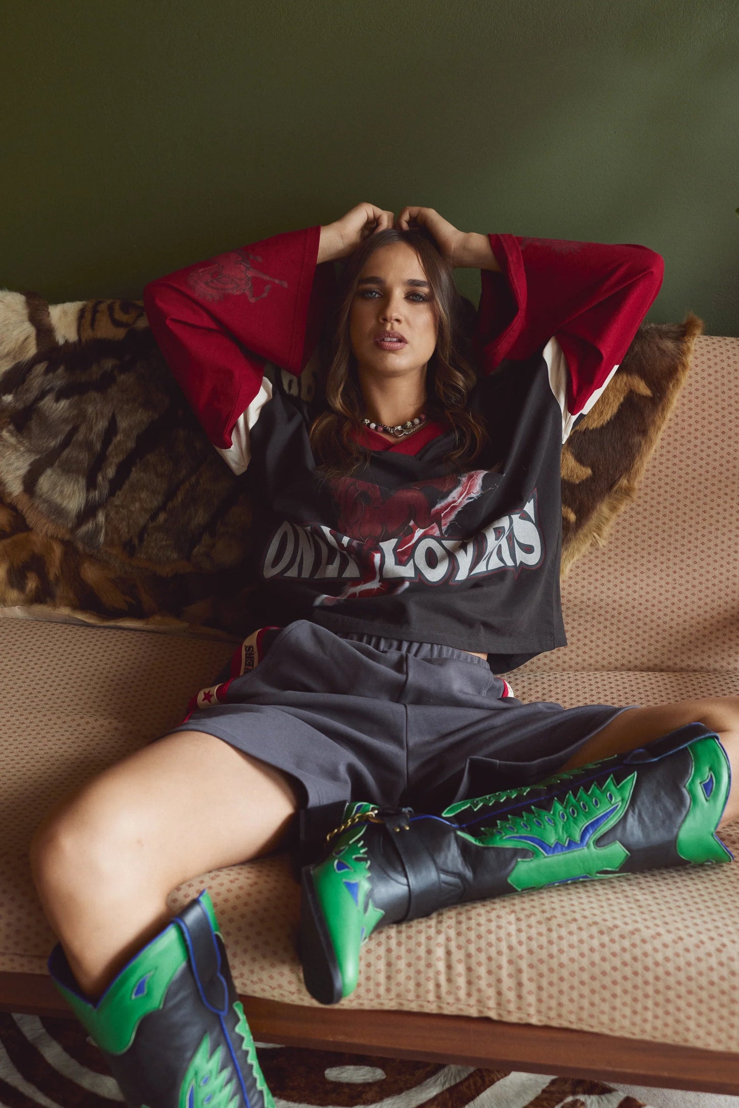 Mustang Boxy Long Sleeve Tee Only Lovers Left