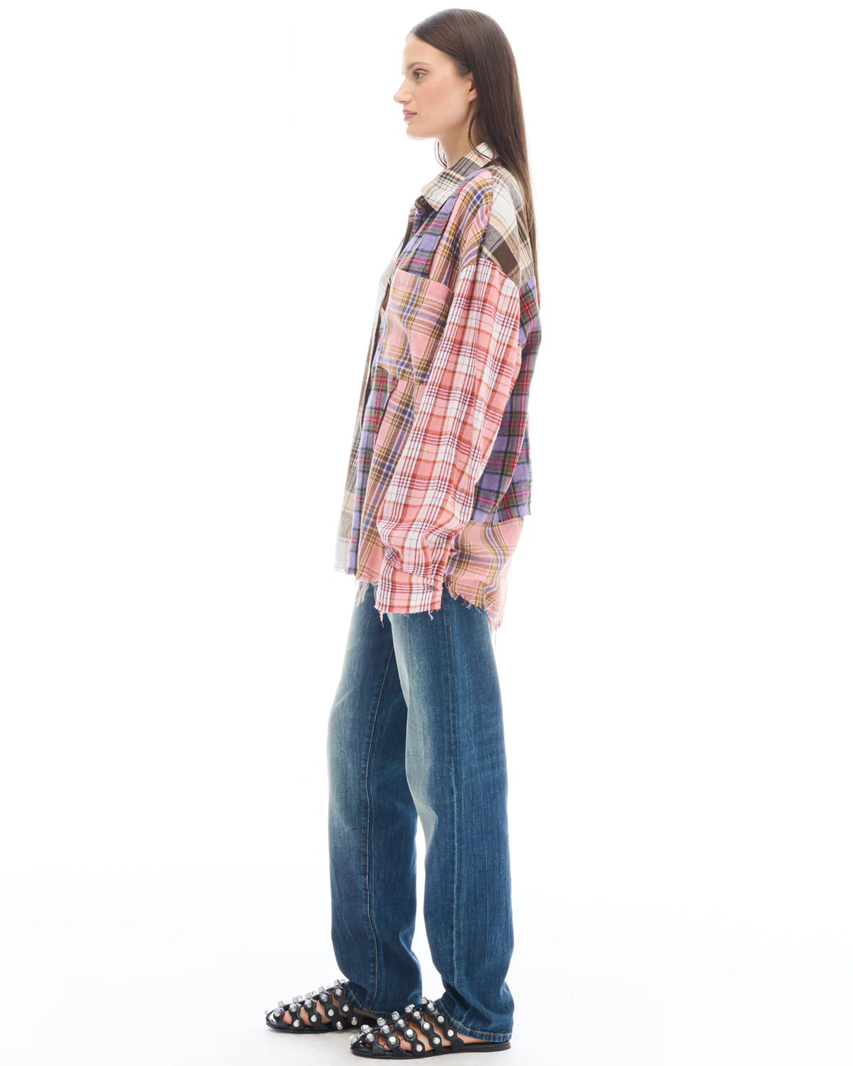 Patchwork Check Flannel Shirt - Multi The Tales