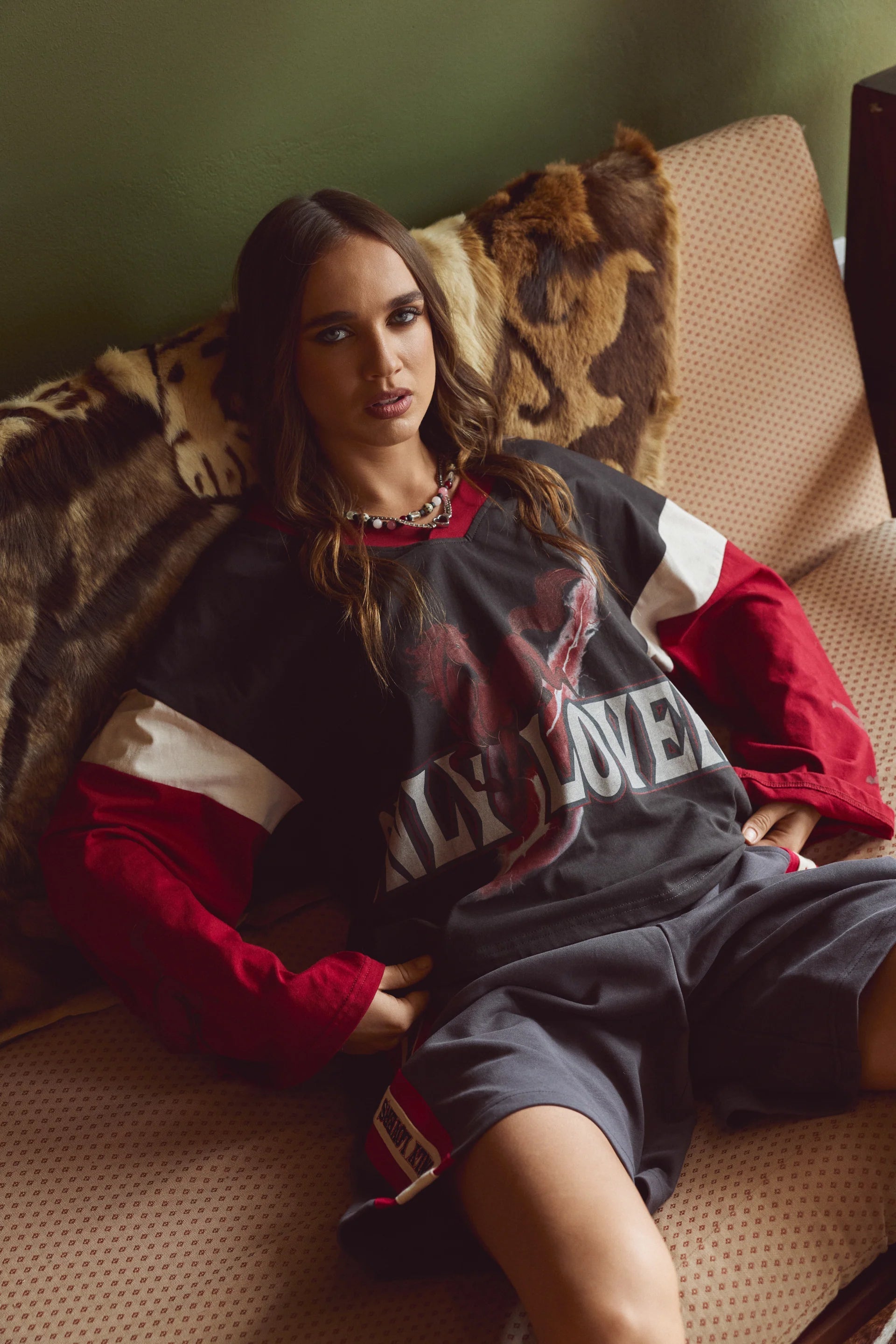 Mustang Boxy Long Sleeve Tee Only Lovers Left