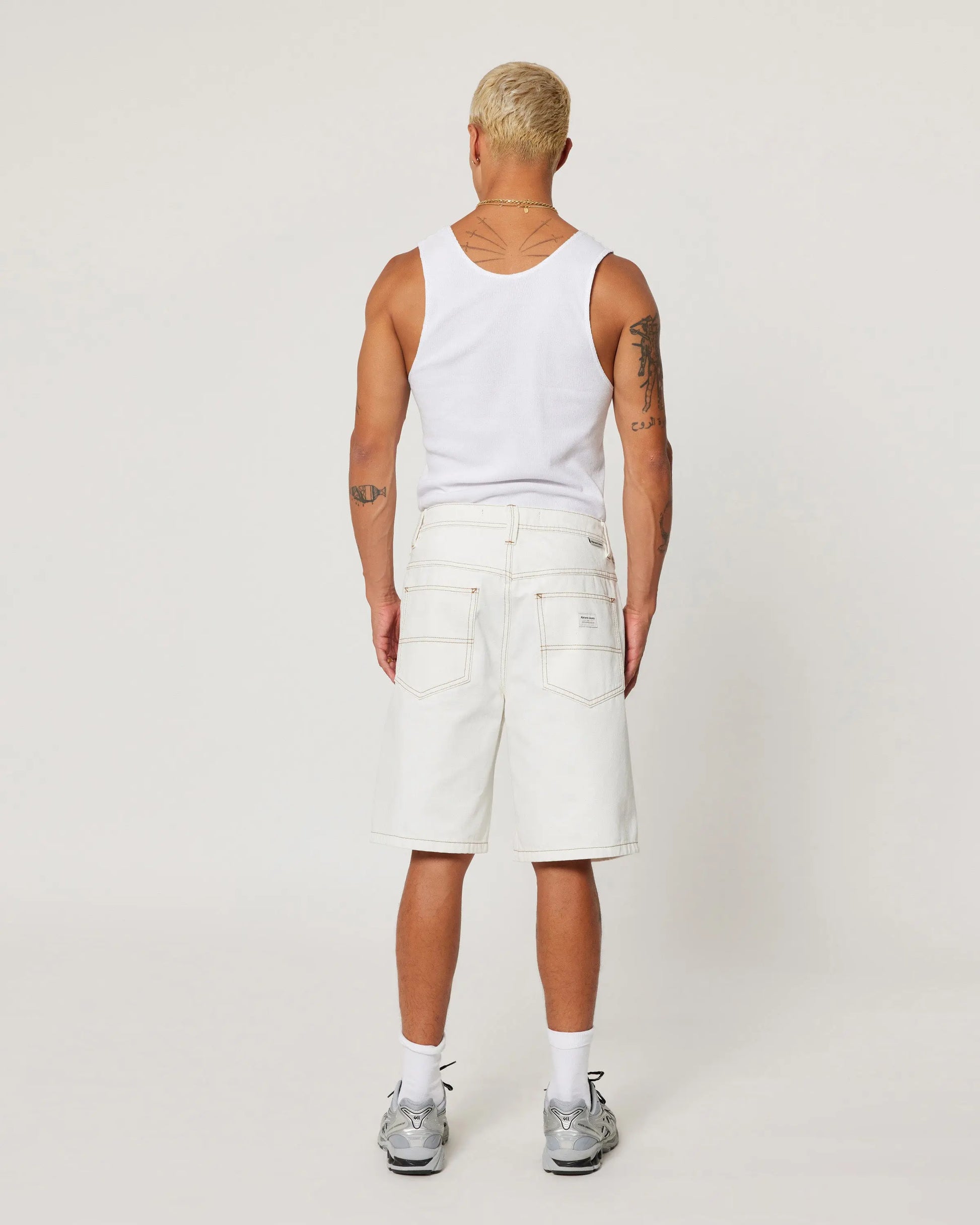 A5 Baggy Short - Larry Vintage Ghost White Abrand
