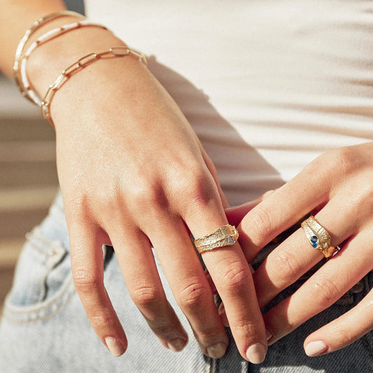 Anya Gold Ring Clear Quartz Arms of Eve