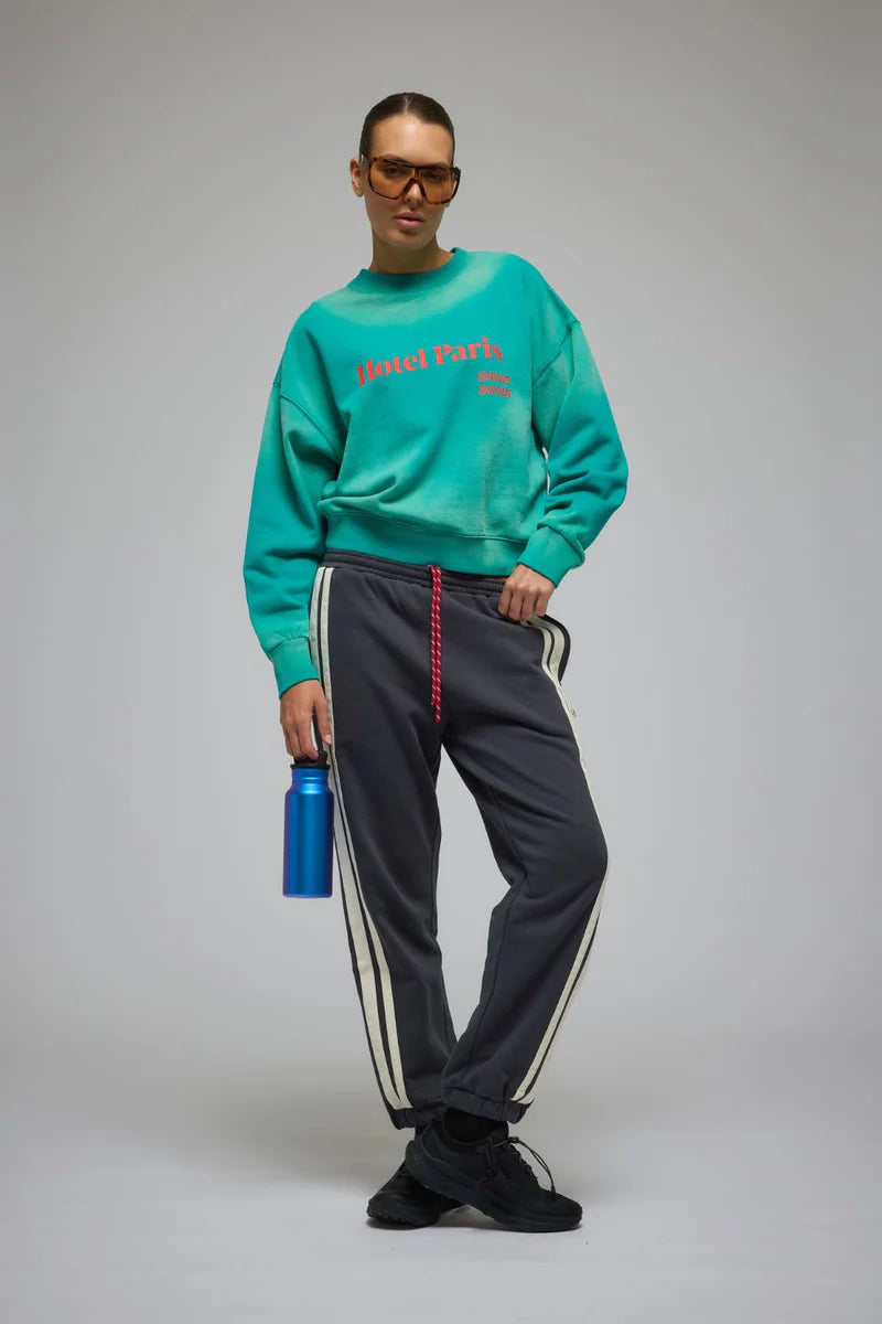 Hotel Paris Sweatshirt - Washed Ocean Green Araminta James