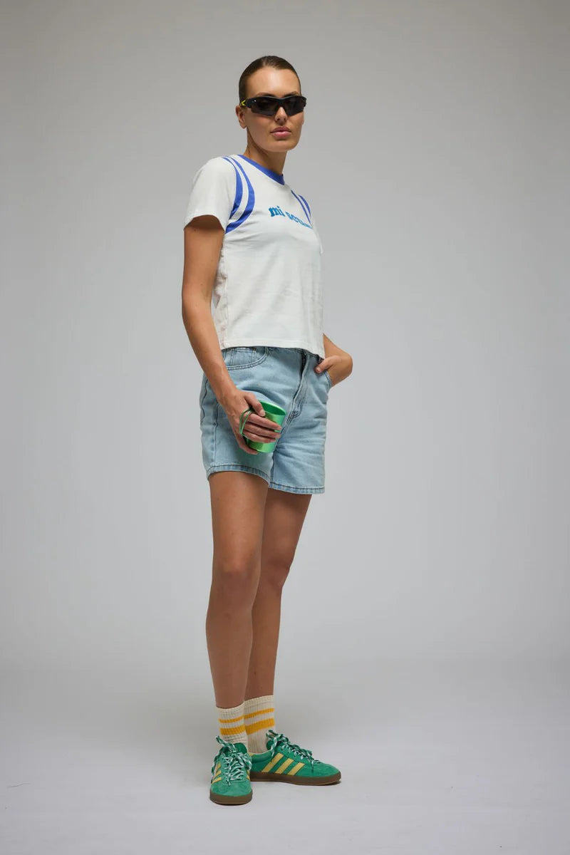 Mi Scusi Baby Tee - Warm White Araminta James