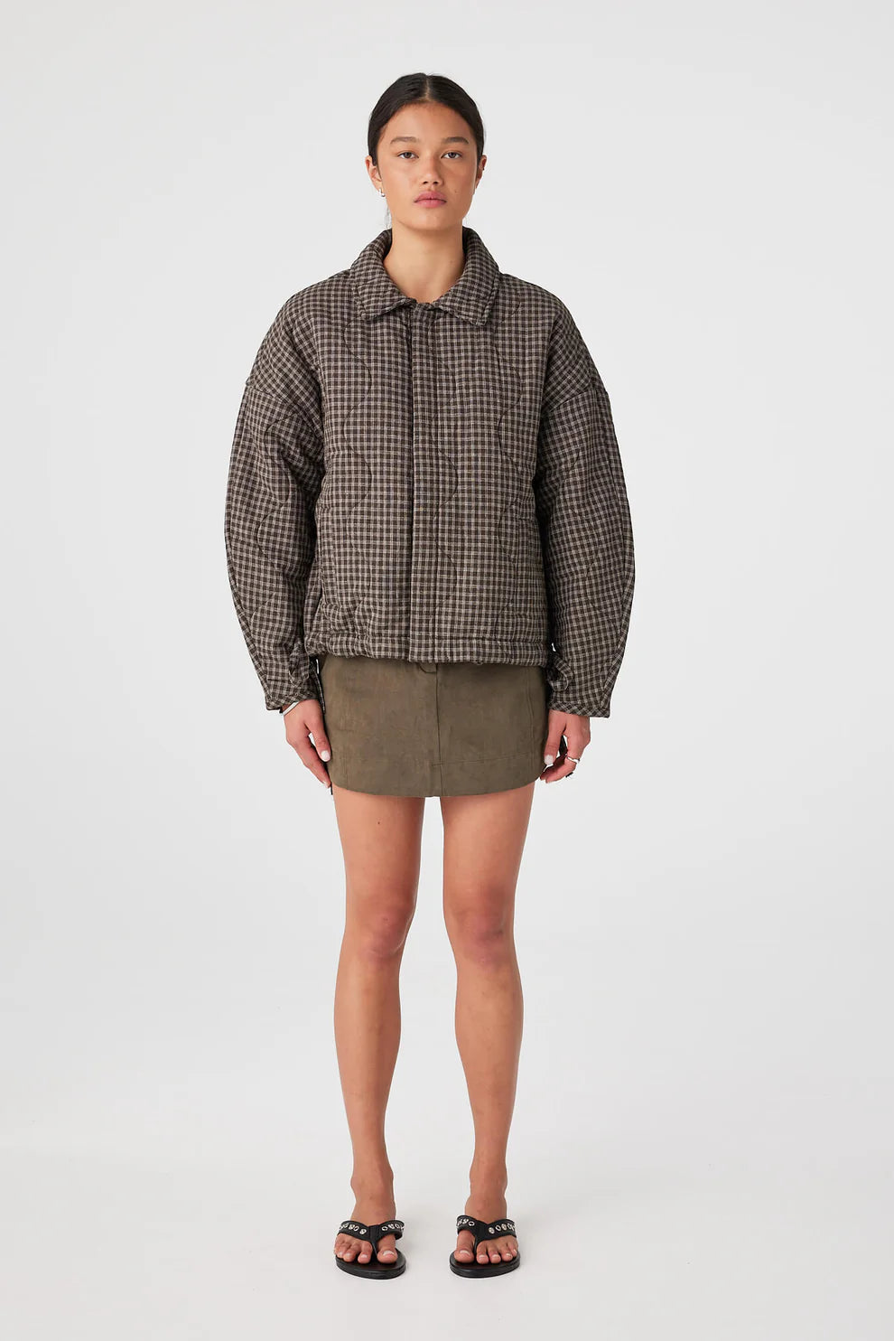 Matteo Jacket - Espresso Check (Pre Order 29th May Shipping) Arcaa