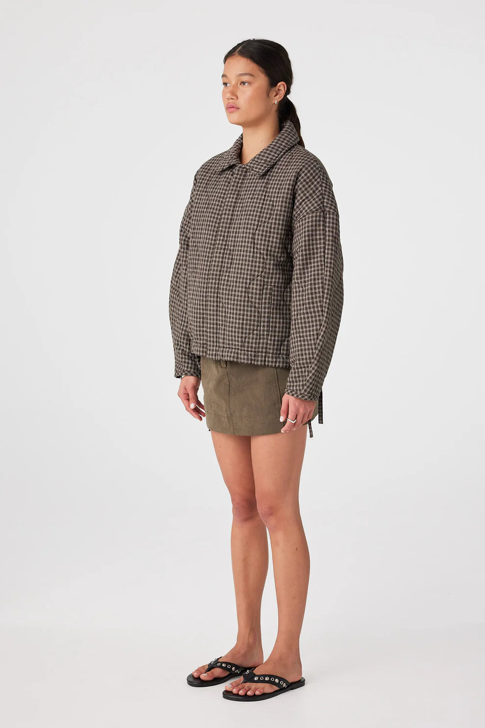 Matteo Jacket - Espresso Check (Pre Order 29th May Shipping) Arcaa