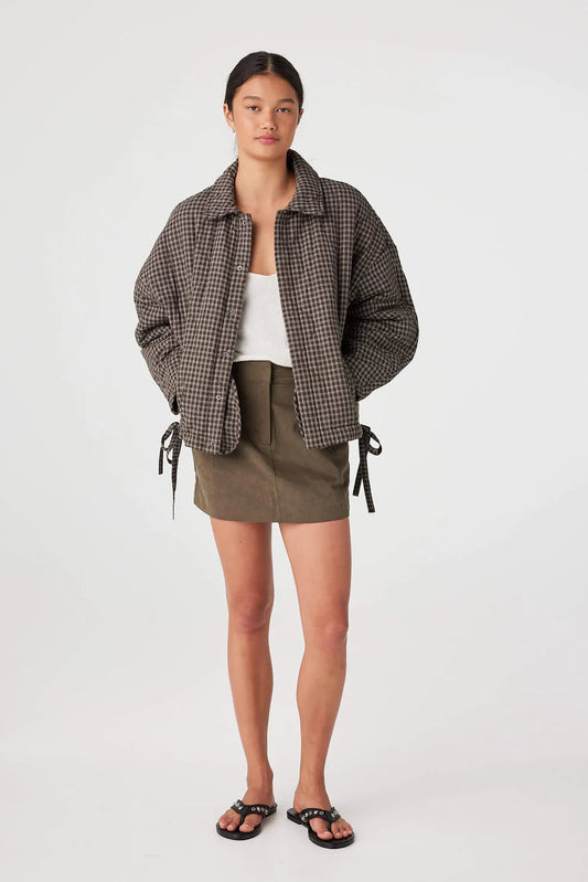 Matteo Jacket - Espresso Check (Pre Order 29th May Shipping) Arcaa