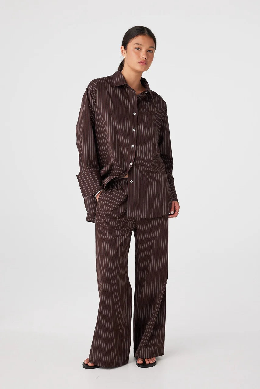 Rae Pants - Espresso Stripe Arcaa