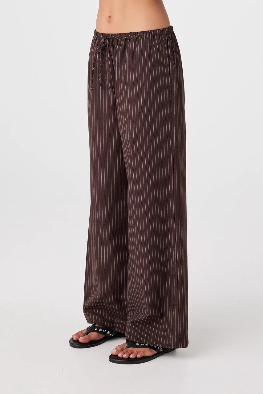 Rae Pants - Espresso Stripe Arcaa