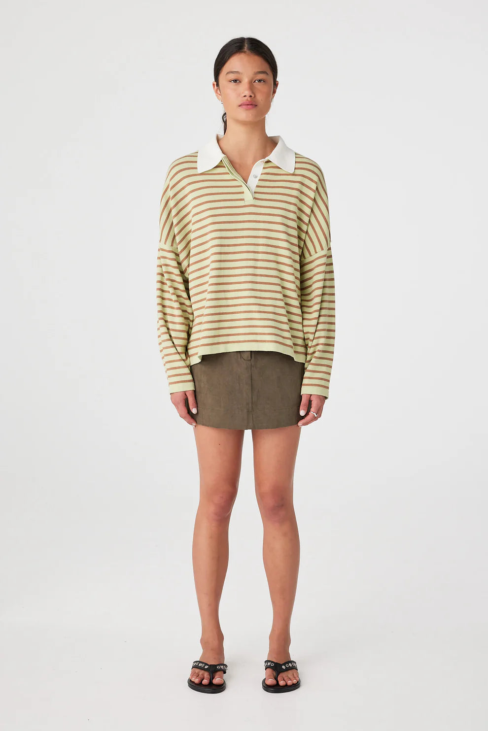 Rayne Knit Jersey - Celery and Pecan Arcaa