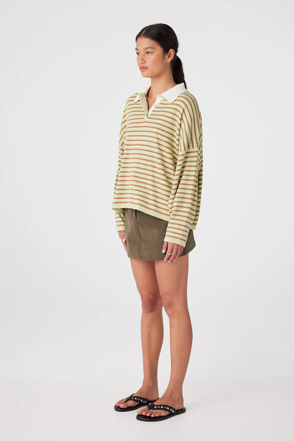 Rayne Knit Jersey - Celery and Pecan Arcaa