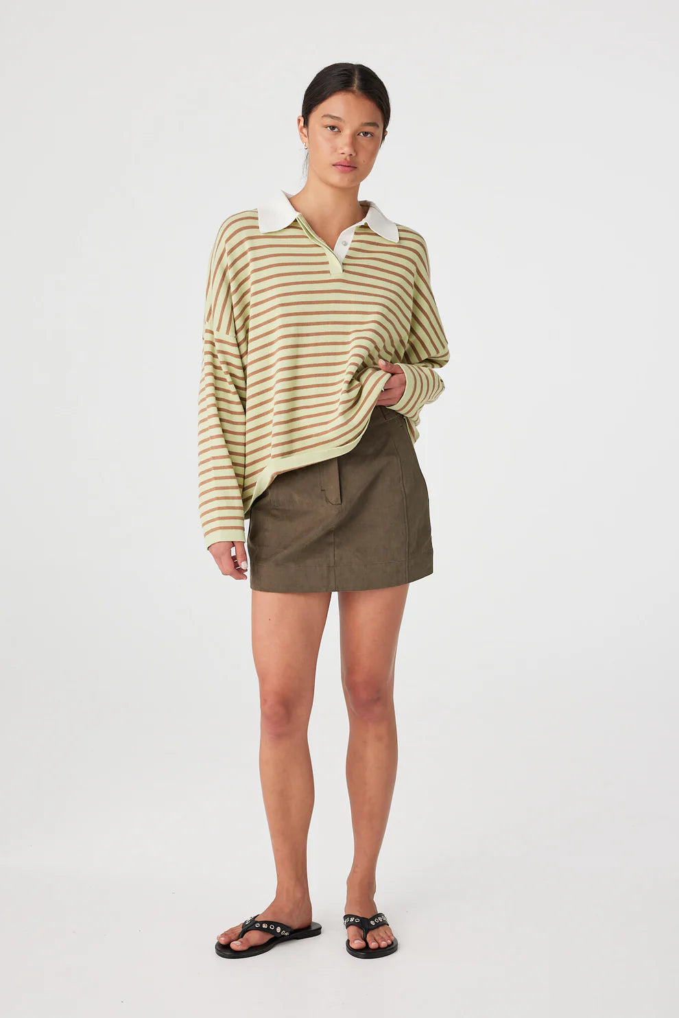Rayne Knit Jersey - Celery and Pecan Arcaa