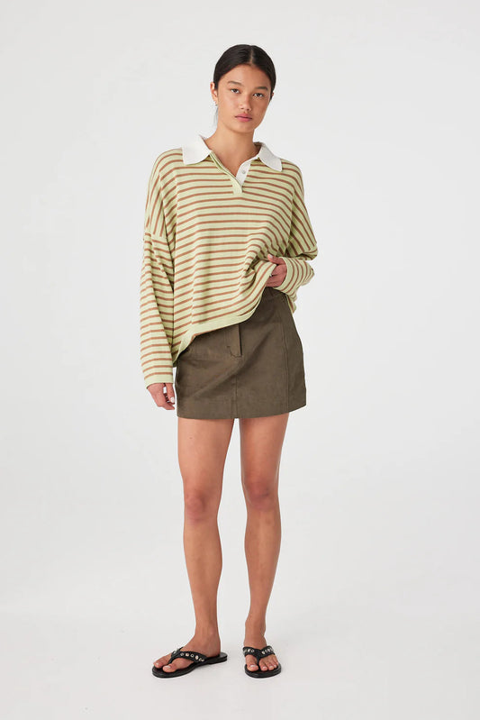 Rayne Knit Jersey - Celery and Pecan Arcaa