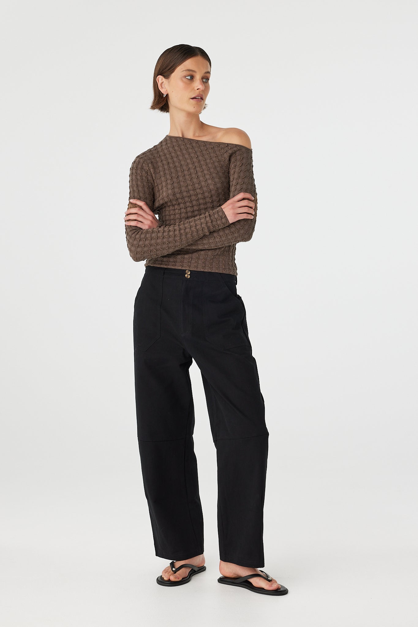 Sedona Long Sleeve Top - Pavement Arcaa