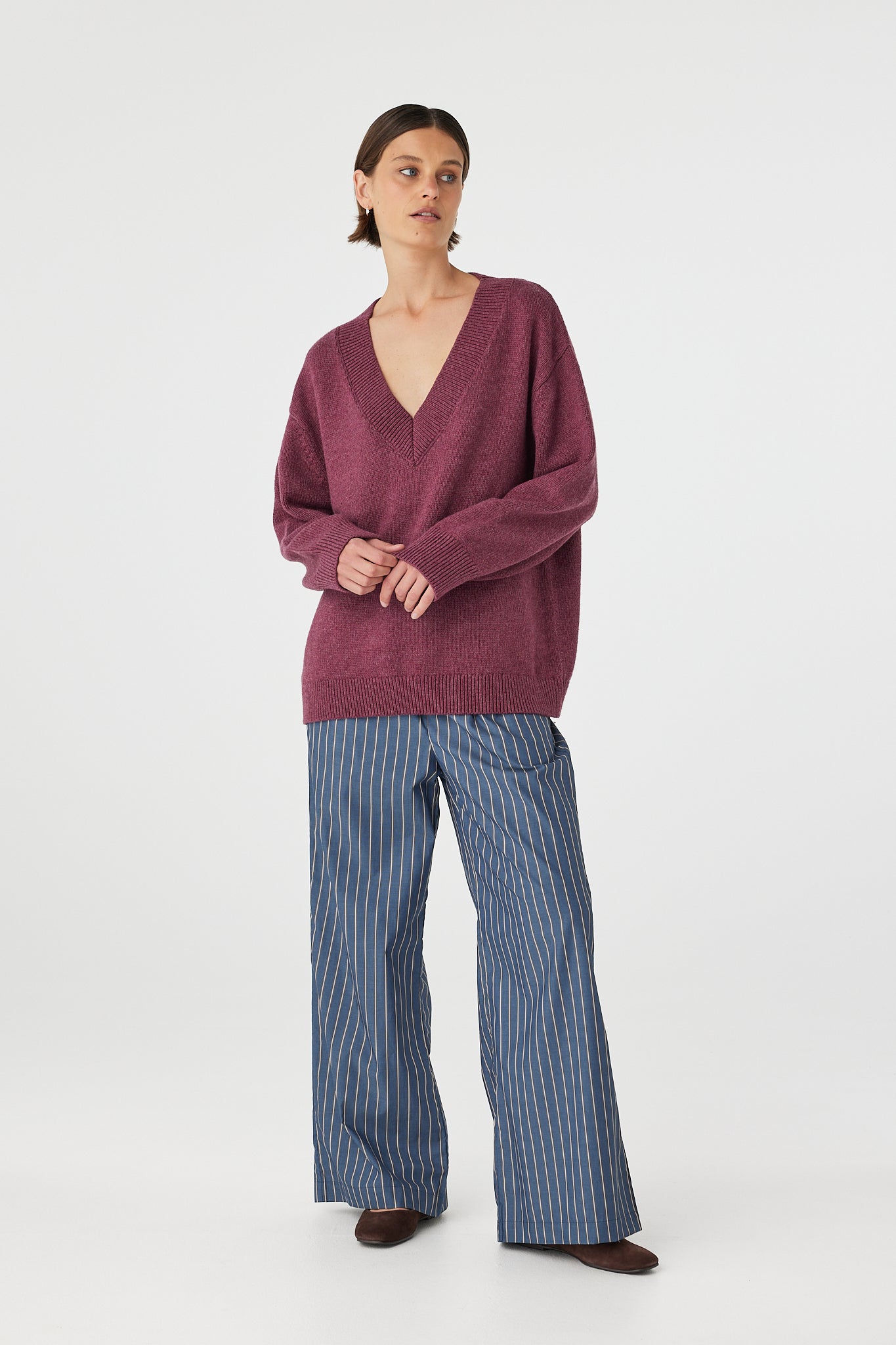 Zenya Sweater - Merlot Marle Arcaa