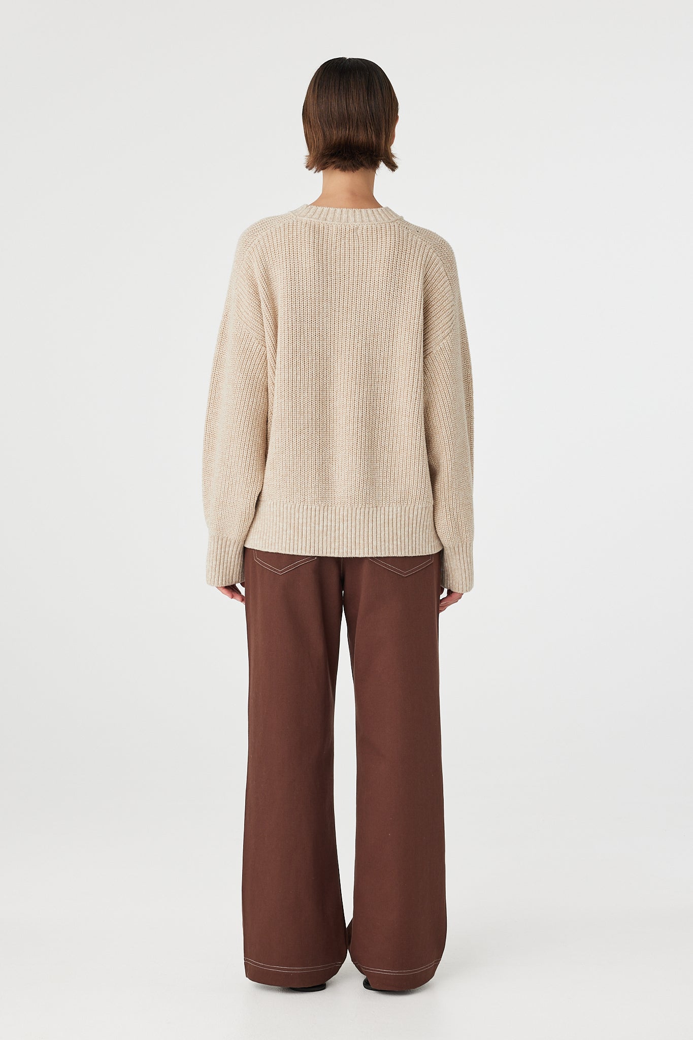Solene Sweater - Cream and Sand Arcaa
