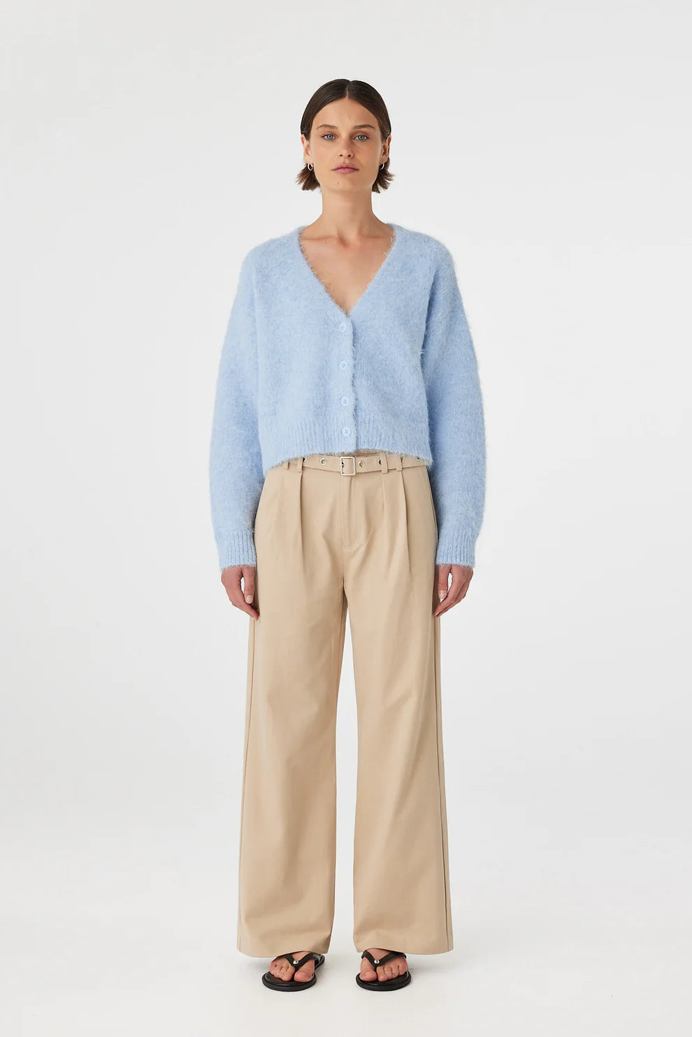 Liora Fluffy Cardigan - Sky Arcaa