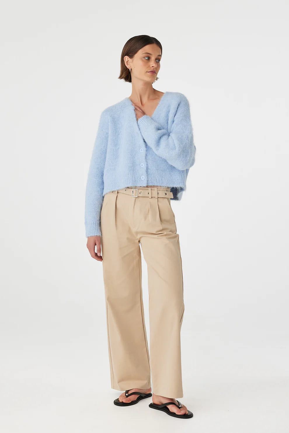 Liora Fluffy Cardigan - Sky Arcaa