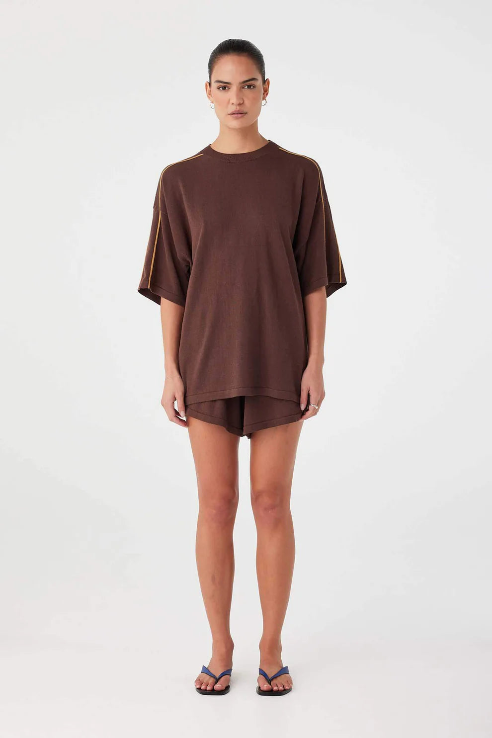 Pippa Oversized Tee - Espresso Arcaa