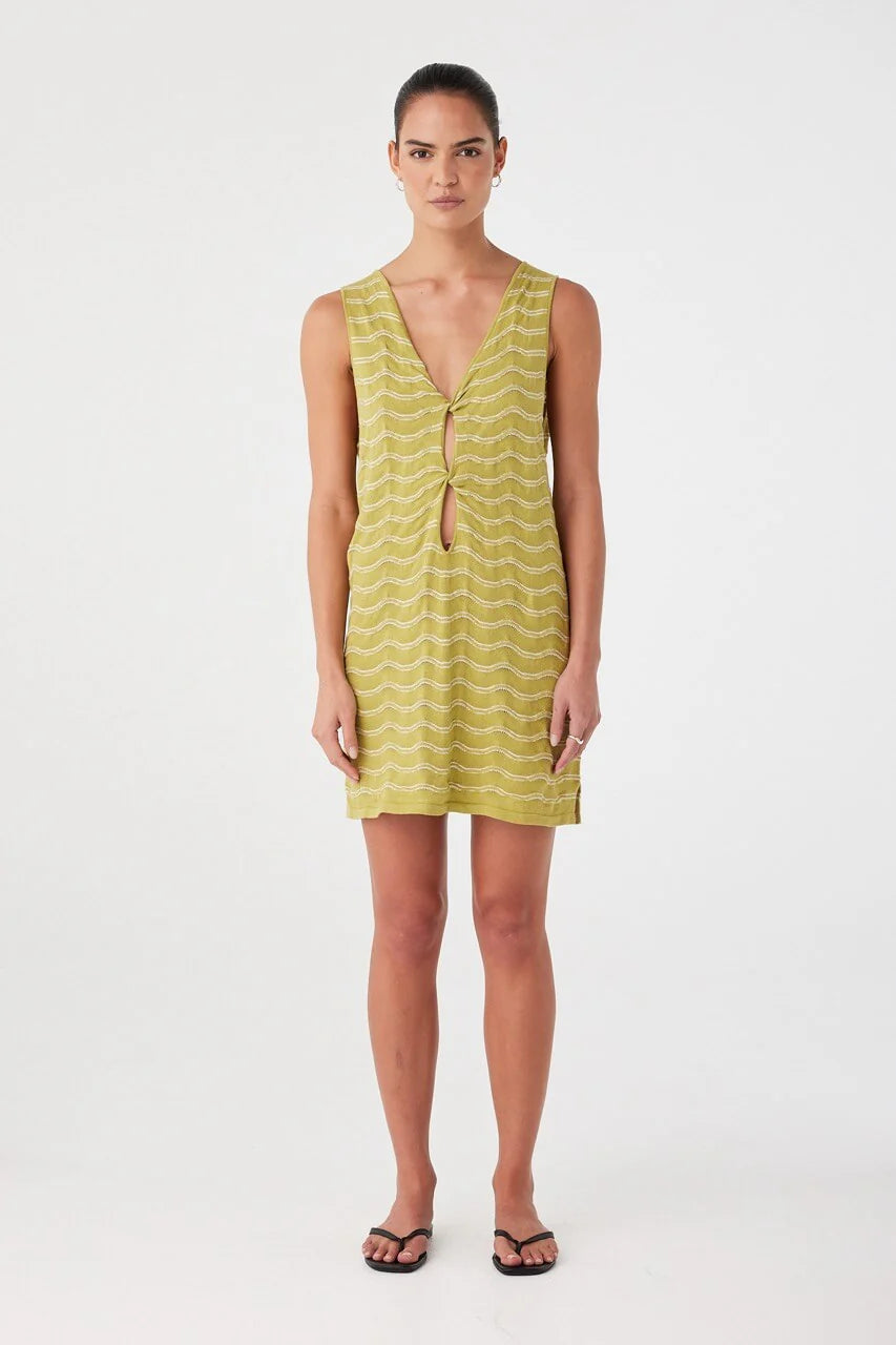 Onda Shift Dress - Matcha Wave Arcaa