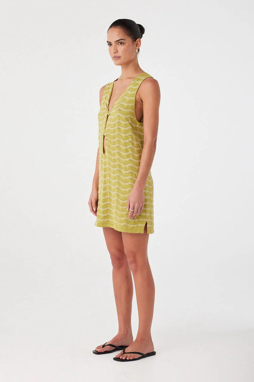 Onda Shift Dress - Matcha Wave Arcaa
