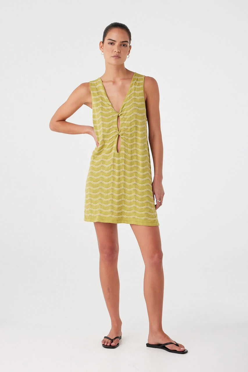 Onda Shift Dress - Matcha Wave Arcaa