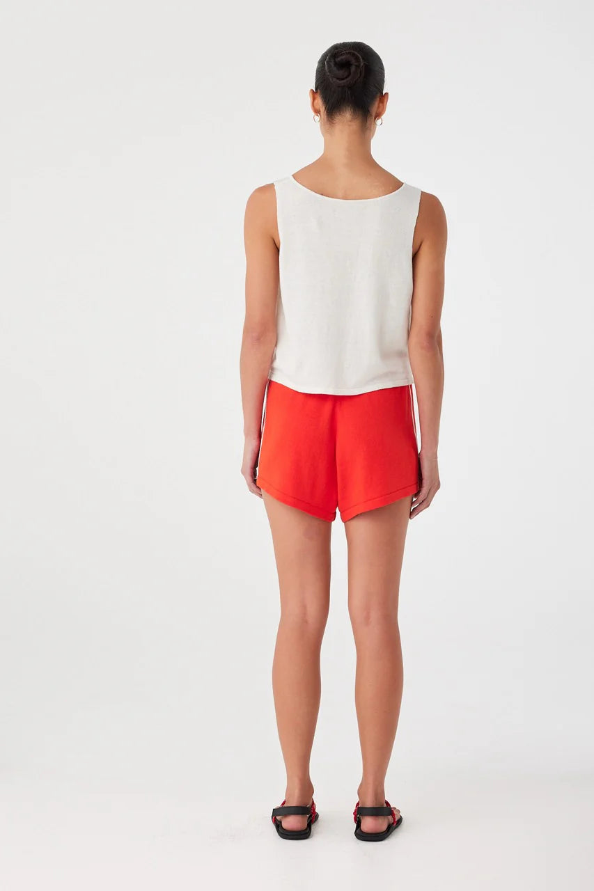 Pippa Drawstring Short - Hibiscus Arcaa