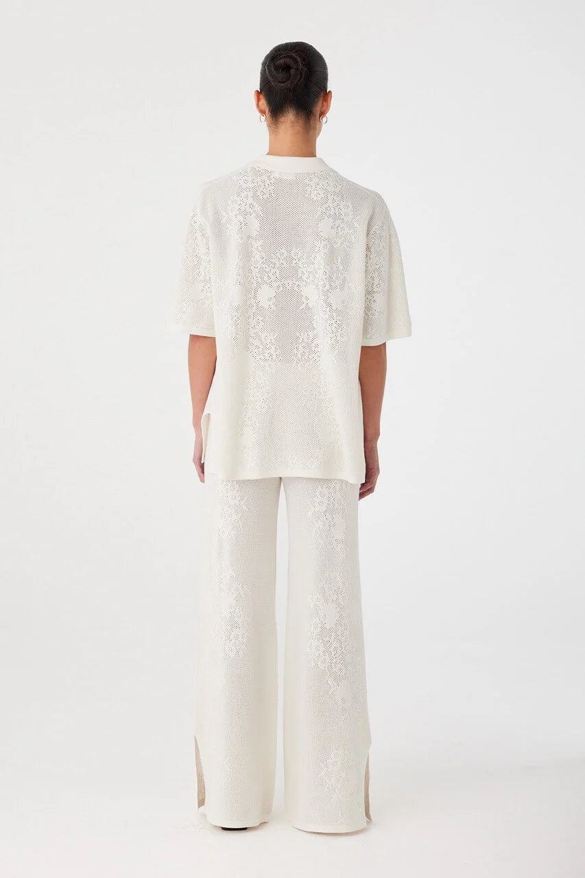 Aster Crochet Shirt - Cream Arcaa