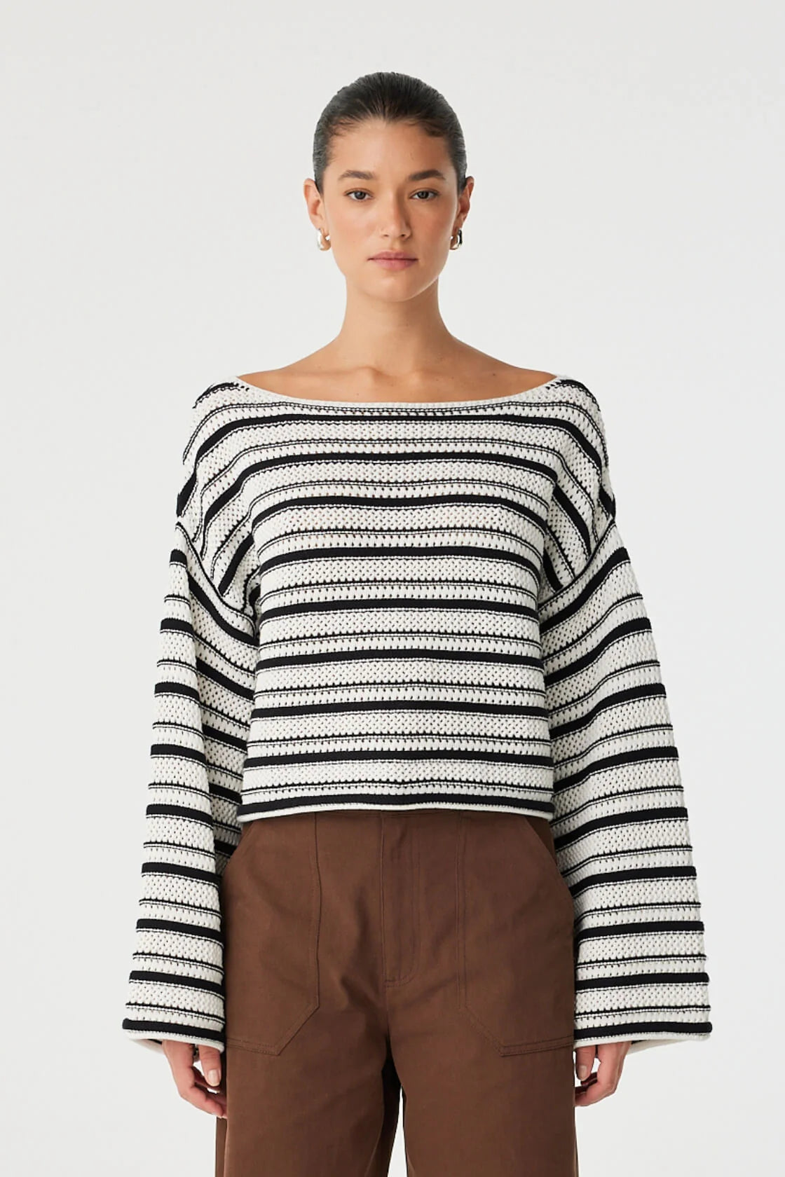 Maisie Sweater - Cream and Black Arcaa