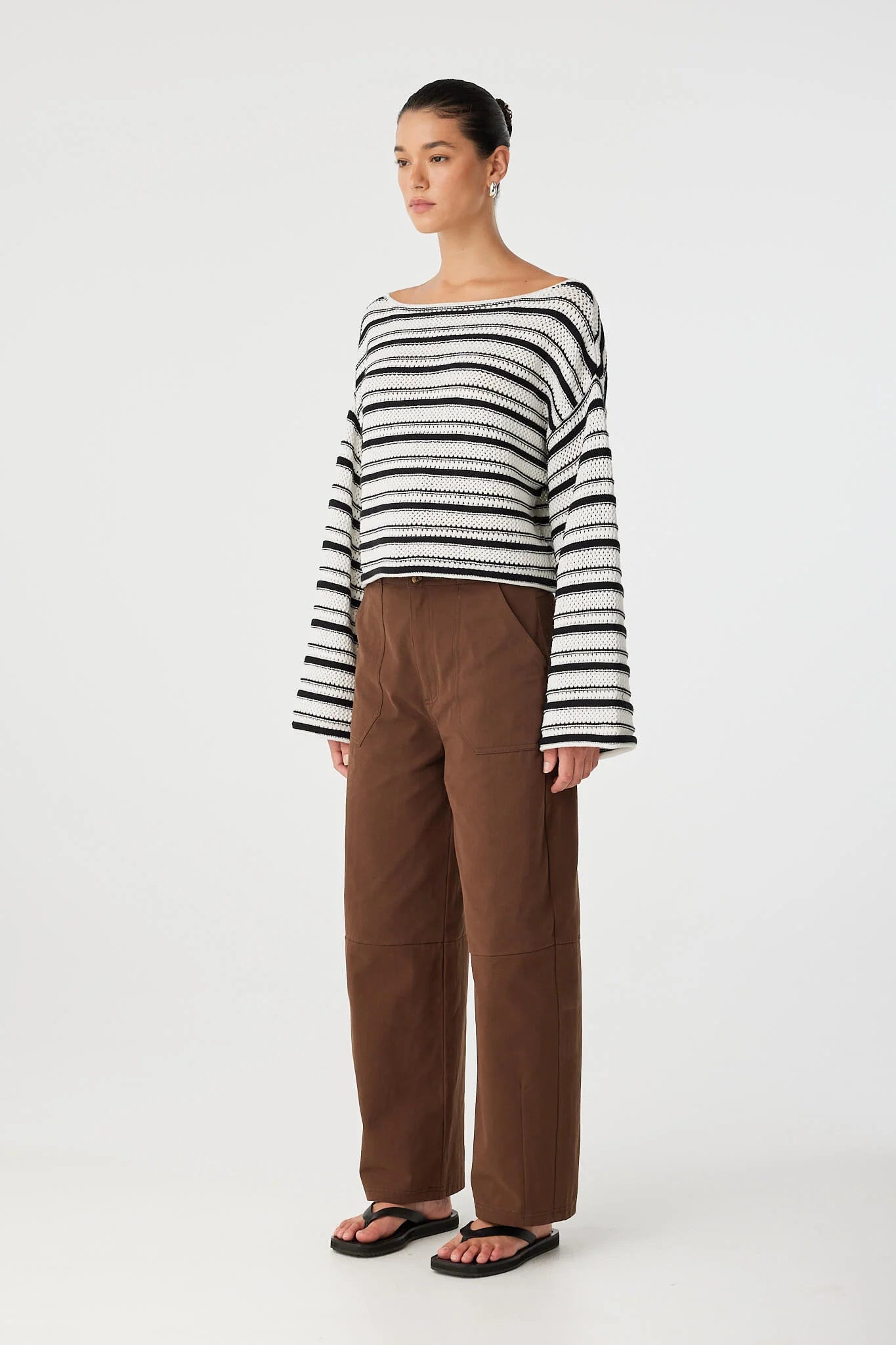 Maisie Sweater - Cream and Black Arcaa