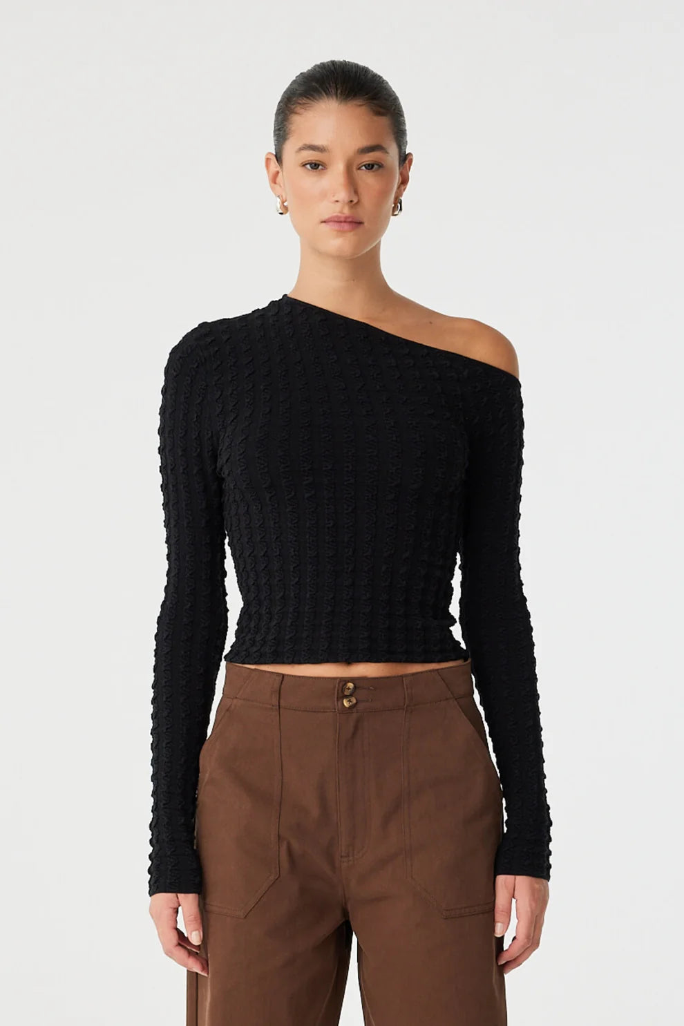 Sedona Long Sleeve Top - Black Arcaa