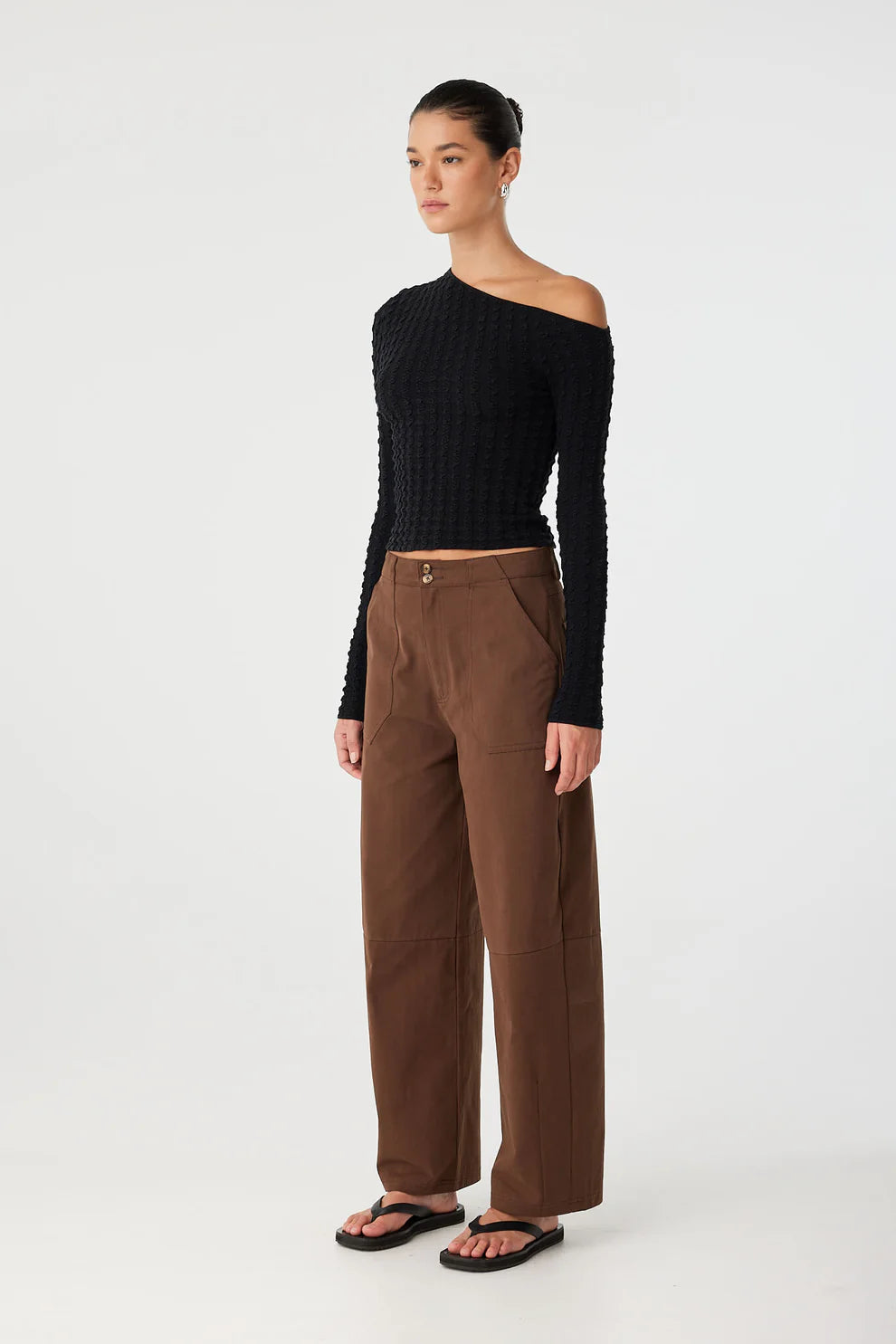 Sedona Long Sleeve Top - Black Arcaa