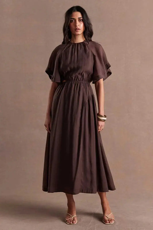 Aura Dress Chocolate Sovere