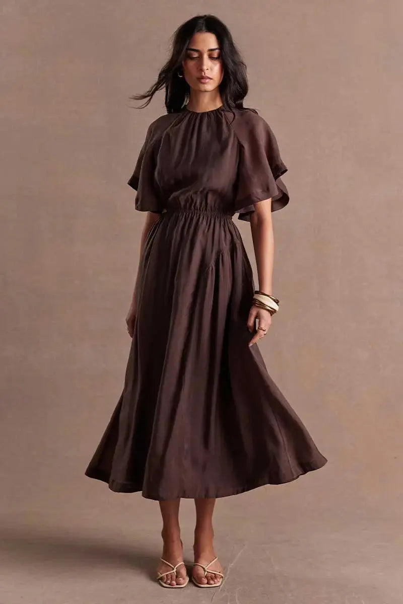 Aura Dress Chocolate Sovere