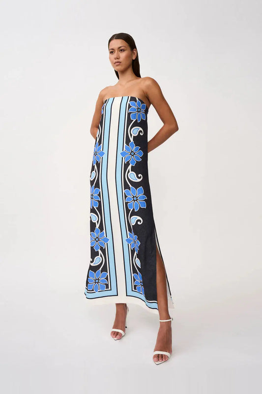 Azure Granada Strapless Dress By Johnny