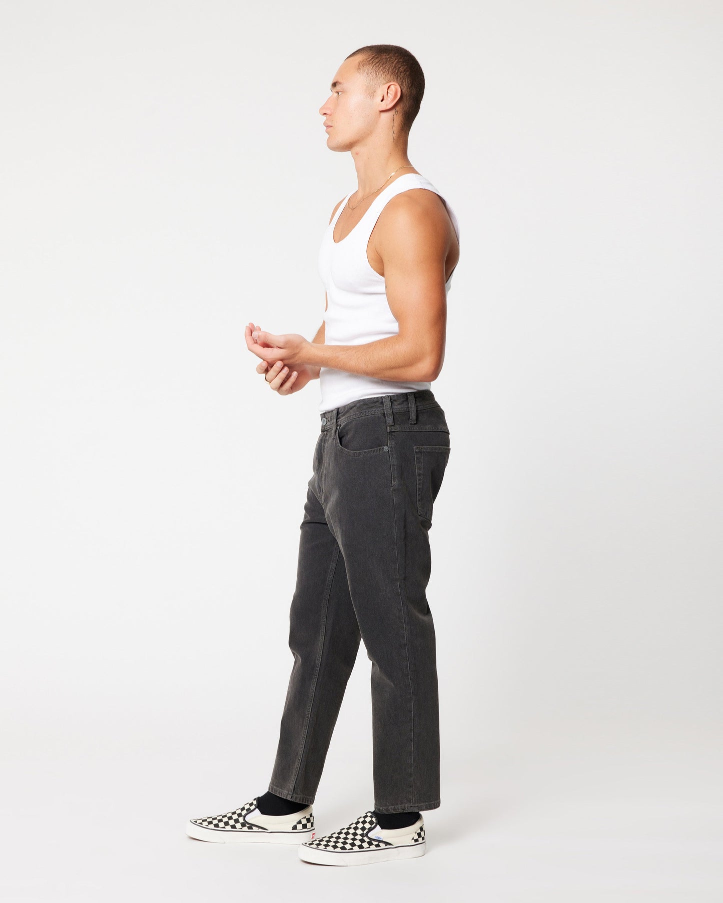 A3 Crop Bazza - Washed Black Abrand