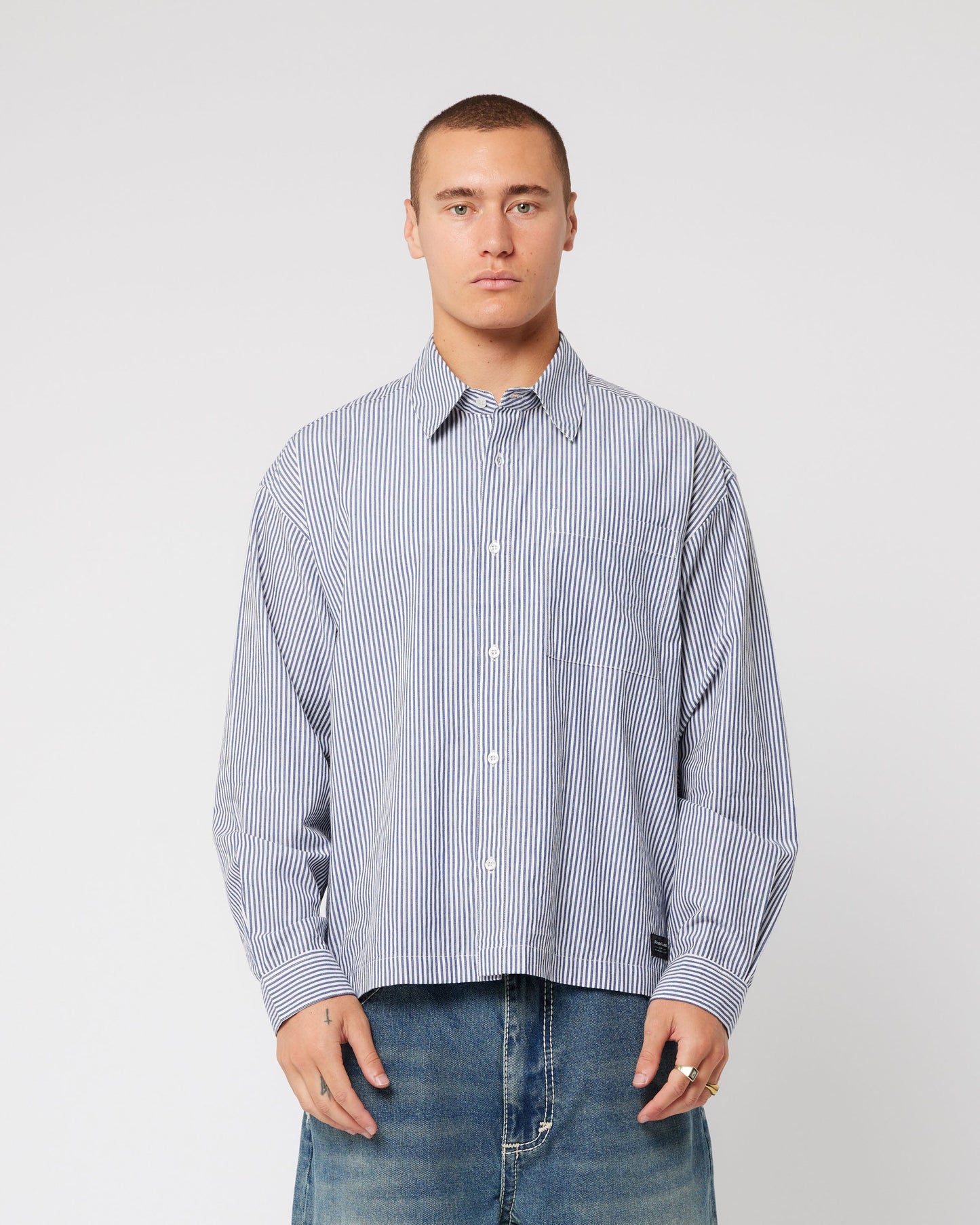 Bobby L/S Stripe Shirt - Blue Collar Abrand