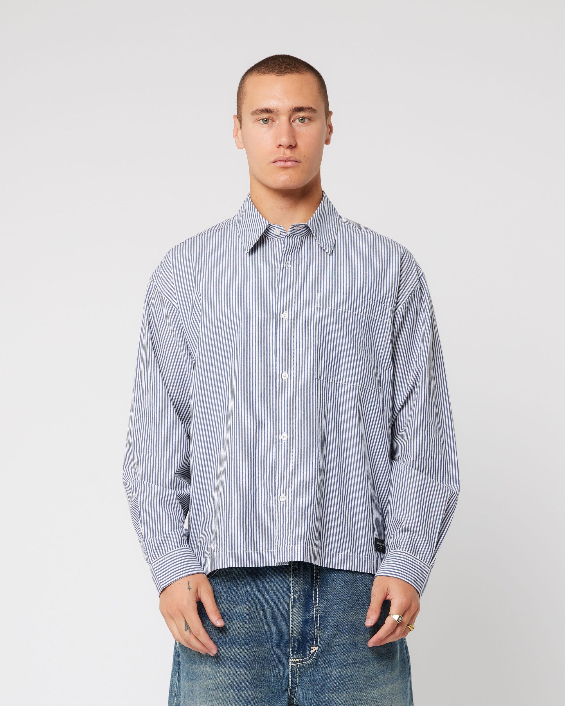 Bobby L/S Stripe Shirt - Blue Collar Abrand
