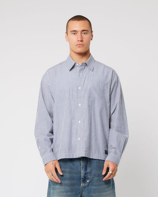 Bobby L/S Stripe Shirt - Blue Collar Abrand
