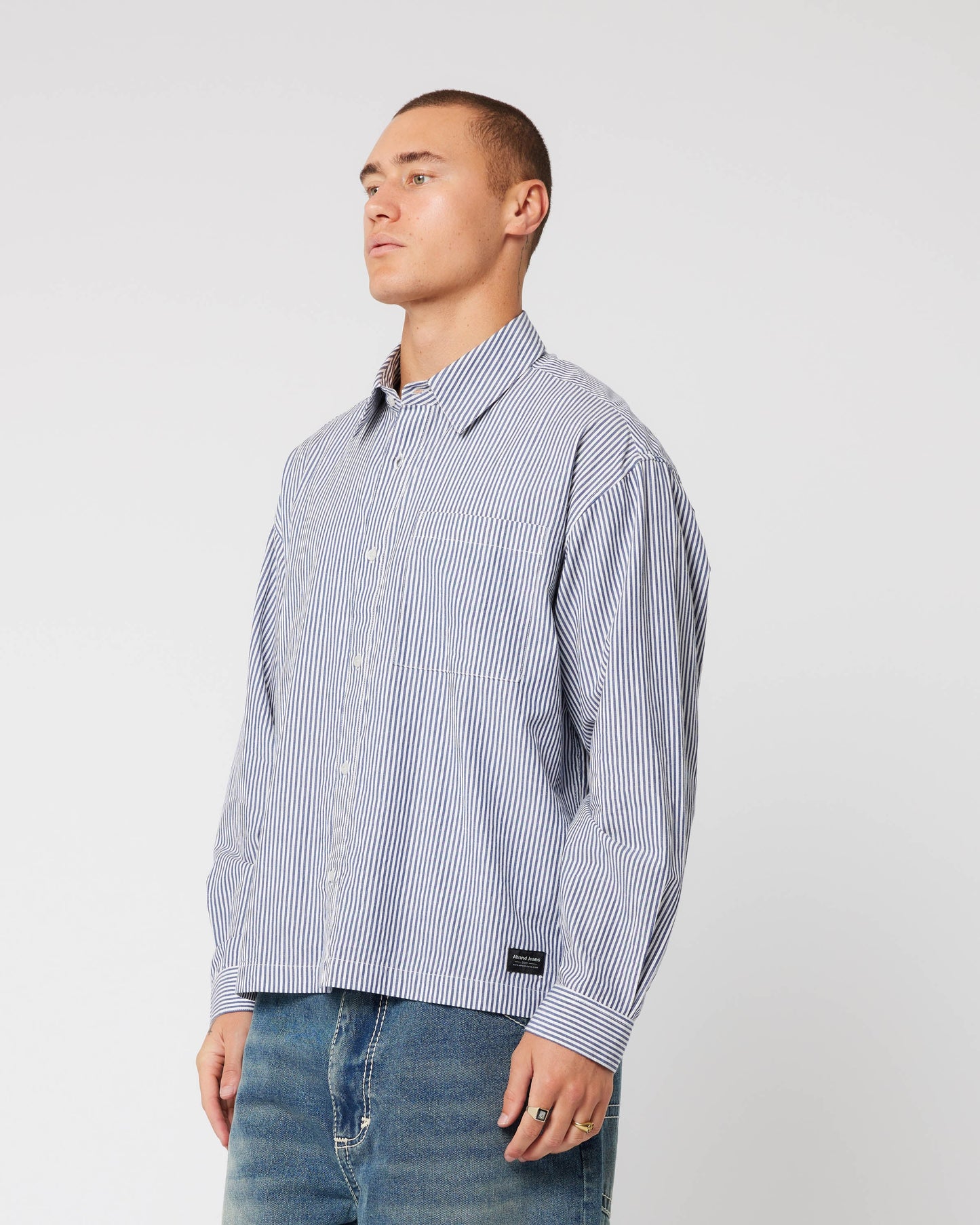Bobby L/S Stripe Shirt - Blue Collar Abrand