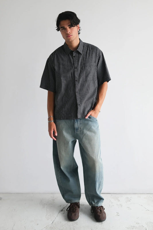 Hardware Bobby Shirt - Black Check Abrand
