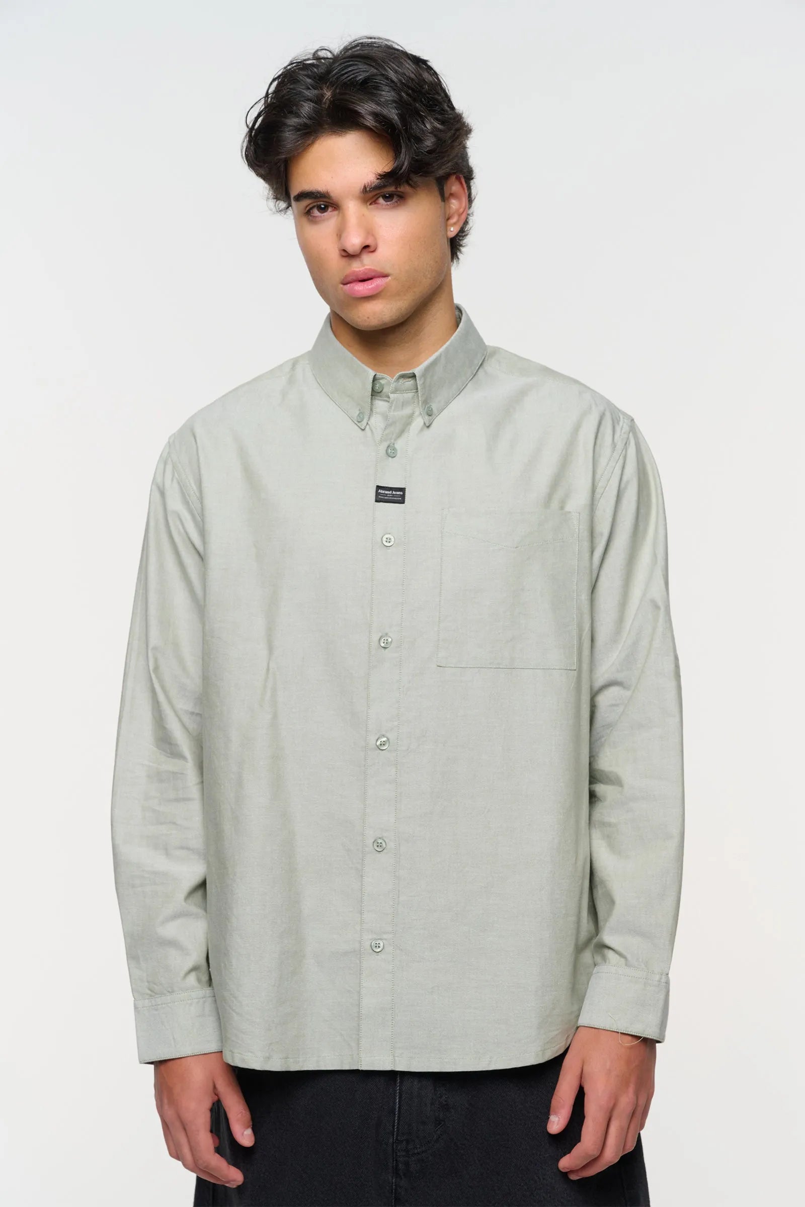 Mickey Oxford Shirt - Sage Green Abrand