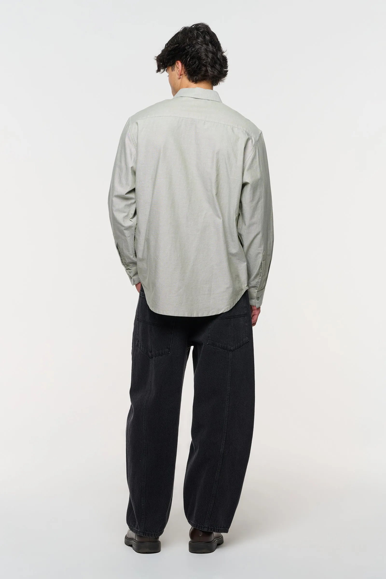 Mickey Oxford Shirt - Sage Green Abrand