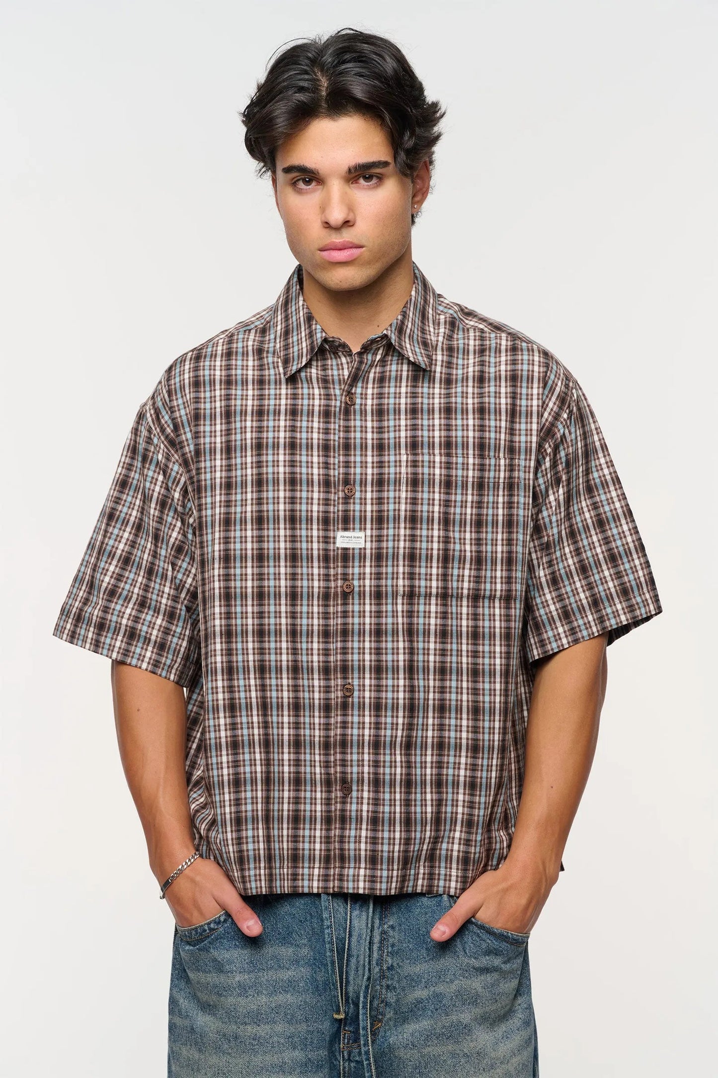 Bobby Check Shirt - Brown Abrand