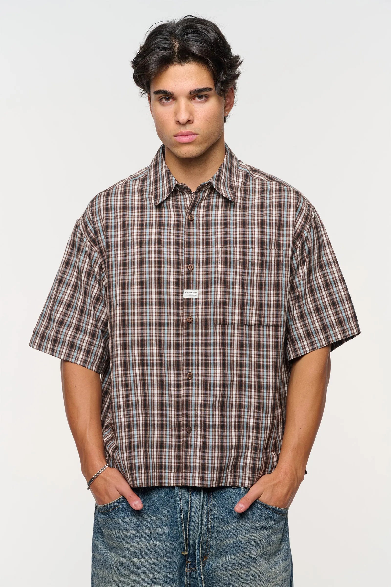 Bobby Check Shirt - Brown Abrand